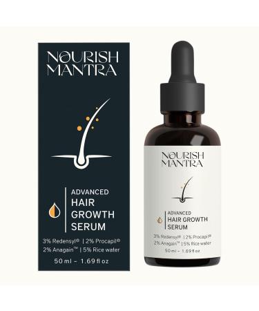 Advanced Hair Growth Serum/For Women & Men/Made With Redensyl Anagain Procapil & Rice Water/for Hair Fall/Hair Thinning & for All Hair Types