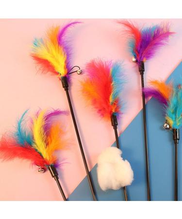 JOCXZI Pack of 5 Feather Toys for Cats Interactive Cat Toy Cat Toy Feathers Teaser Toy Cat Feather Toy Cat Feather Toy for Kittens and Cats - Buy Online on GoSupps.com