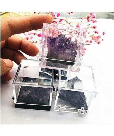Natural Amethyst Specimen Crystal Stone and Crystal Quartz Crystal Cluster Box Home Desk Decor for dingchi 1sets - Buy Online on GoSupps.com
