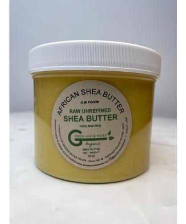 G.W.F 100% Natural Unrefined African Shea Butter 32 oz - Raw -Premium Butter for Ultimate Hydration and Repair | Skin Care | Hair Care