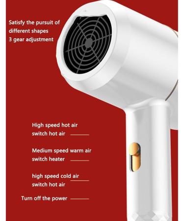 Hair Dryer Hairdryer Hairdryers for Women Travel Blow Dryer Hair Dryers Lightweight Hot and Cold Wind High Power Blu Ray for Student Dormitory Gift (7X14X26cm Black) 7X14X26cm Black - Buy Online on GoSupps.com