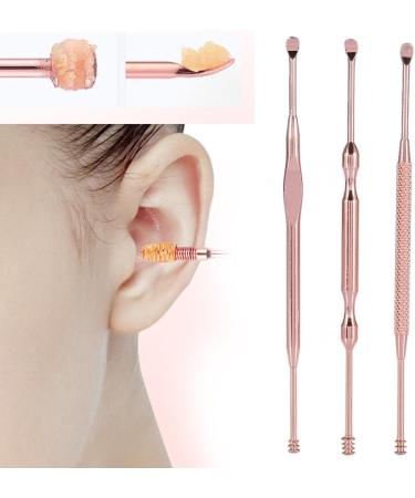 3pcs Stainless Steel Earwax Removal Kit | Double Ended Ear Pick Tools for Ear Care - Buy Online on GoSupps.com