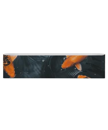 Resistance Bands Exercise Bands Orange Fish Pattern Printed Elastic Band Leg Bands Resistance Fitness Bands Fabric Resistance Bands