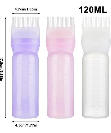 Tinsellns Hair Oil Applicator Bottle Hair Dye Brush Bottle Oil Applicator Bottle for Hair Oil Bottle for Hair Root Comb Applicator Bottle Hair Oil Bottle for Home Use/Barber Shop - Buy Online on GoSupps.com