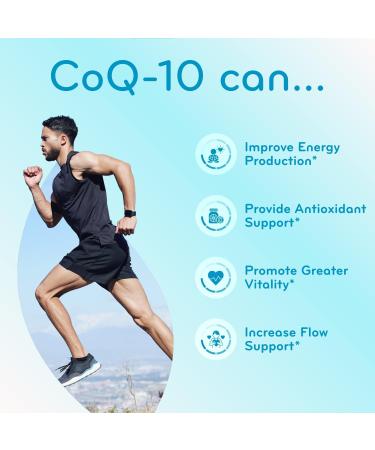 Quick Absorption CoQ10 200mg - Coenzyme Q10 200mg Potent Antioxidant for Heart Energy and Aging Support - High Stability CoQ10 Ubiquinone Capsules - Made in a cGMP US Lab (400 Servings) - Buy Online on GoSupps.com