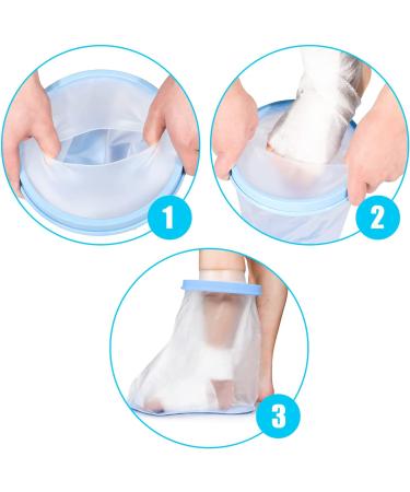 Sumifun Waterproof Foot Cast Cover for Shower - Adult Ankle Cast Protector with Non-slip Padding Bottom - Keep Wounds Dry - Buy Online on GoSupps.com