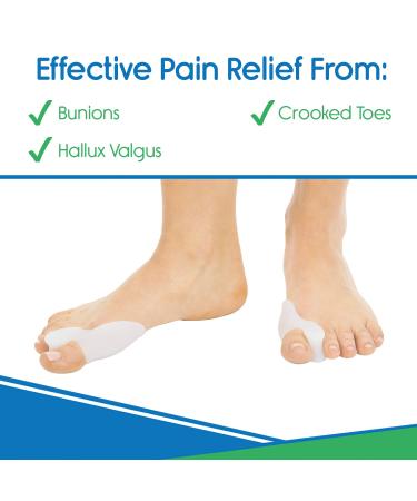 Vivesole Silicone Toe Separator for Bunions - Orthopedic Bunion Cushion and Straightener - 2 Pack - Buy Online on GoSupps.com