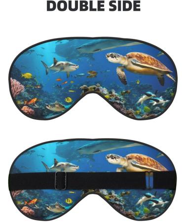 Sea Turtles Print Double-Sided Eye Mask Soft and Light Blocking for Enhancing Sleep Quality - Buy Online on GoSupps.com