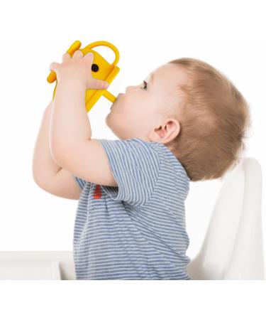 Silicone Toddler Training Sippy Cup with Lid & Double Handle - Unbreakable, 7oz, 6+ Months - Yellow - Buy Online on GoSupps.com