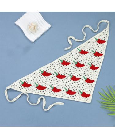 CAZSTYK Crochet Flower Head Scarf Headband Elegant Hair Scarf Bandanas Hairpiece Spring Hairband Women French Photo Headscarf Colored grid - Buy Online on GoSupps.com