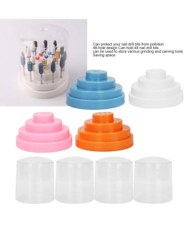 4pcs Nail Drill Holder Stand | 48 Holes Dustproof Storage Organizer for Home & Nail Salon - Buy Online on GoSupps.com