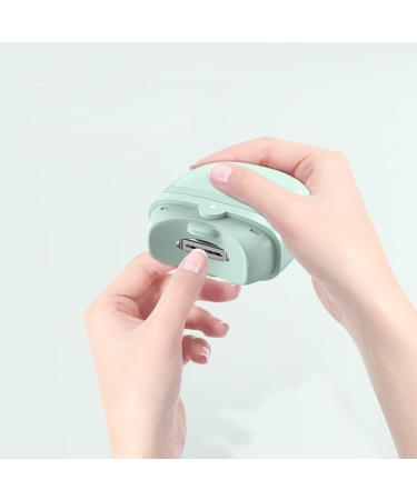 Electric Nail Clipper Safe ABS Stainless Steel Rechargeable Nail Clipper for Travel (Matcha) - Buy Online on GoSupps.com