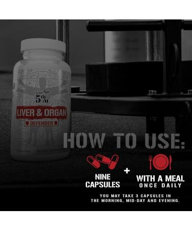 5% Nutrition Rich Piana Liver & Organ Defender Cycle Support Plus NAC | Liver Support Prostate Supplement Heart Kidney Skin Support | Milk Thistle Saw Palmetto Hawthorn Berry (30-90 Servings) Liver & Organ Defender wi  - Buy Online on GoSupps.com