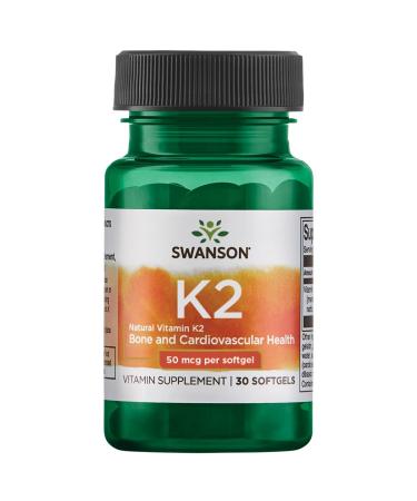 Swanson Natural Vitamin K2 50 mcg 30 Softgels - Buy Online on GoSupps.com