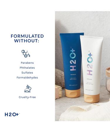 H2O+ Sea Salt Body Butter with Murumuru & Shea Butter - Non-Greasy, Fast-Absorbing, Paraben-Free - Sea Salt & Peppermint Scent - Buy Online on GoSupps.com