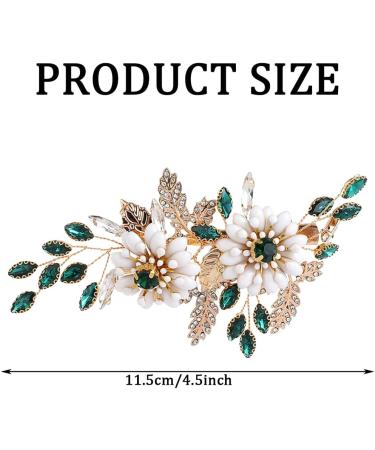 Gold Crystal Daisy Flower Bridal Hair Comb | Rhinestone Wedding Hair Accessory for Women and Girls - Buy Online on GoSupps.com