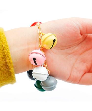 100 Pack 14mm Colorful Christmas Jingle Bells - Small Mini Bells for Holiday Home Decoration, DIY Crafts, Bracelet, Key Chain, Pets Collar - Buy Online on GoSupps.com