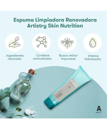 Amway Artistry Renewing Foam Cleanser 125ml - Gentle Exfoliating Face Wash for Glowing Skin | International Shipping Available - Buy Online on GoSupps.com