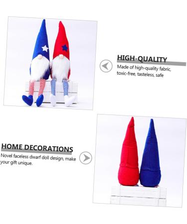 Cabilock 1pc Independence Day Doll Decor Desk Topper Shamrock Bracelet Desktop Faceless Doll Props Household Red 29x22x9cm - Buy Online on GoSupps.com