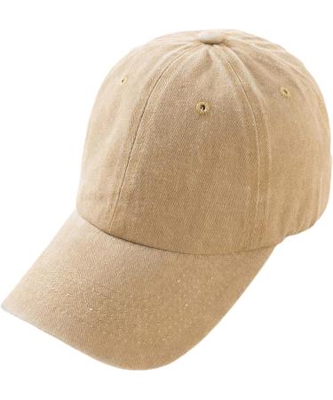 Khaki Kids Baseball Cap - Vintage Wide Brim Adjustable Hat for Boys and Girls 1-5T - Buy Online on GoSupps.com