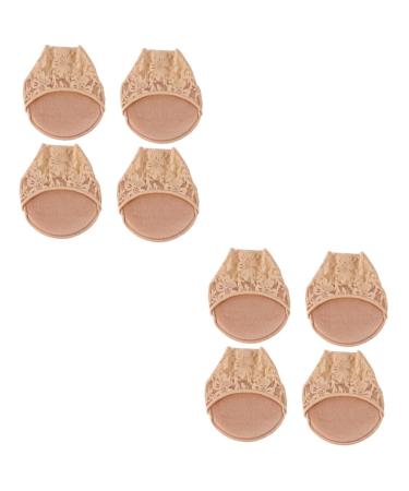 GLEAVI 4 Pairs High Heel Sock Sandals Women's Half Set Seamless