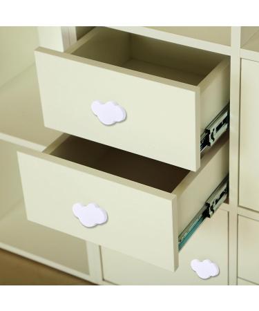 Iniuniu 6 PCs Cloud Shape Drawer Buttons - Soft Adhesive Furniture Handles for Kids' Room Cabinets & Toy Organizers (White) - Buy Online on GoSupps.com