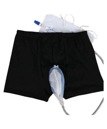 Seamless Stable Urinal System Portable Wearable Urine Bag Incontinence Pants for Men with 2 Collection Bags Leak Proof Leg Pee Holder for Elder 0116