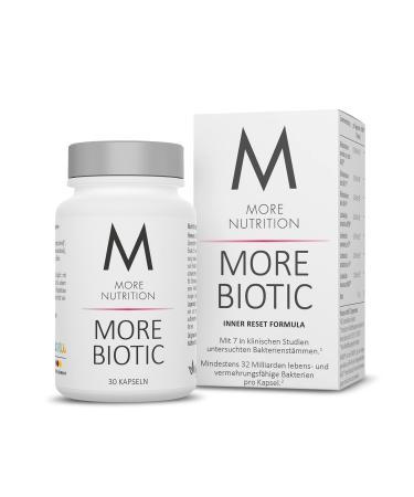 More Biotic 30 capsules for intestinal flora and vaginal flora clinically studied bacterial strains 32 billion bacteria per capsule vegan 30 pieces (1 Pack)