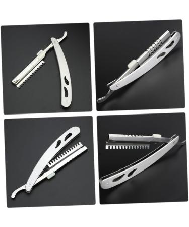 Frcolor Stainless Steel Razor Holder - Manual Beard Shaver & Facial Hair Cutter | Premium Hairdresser Tool - Buy Online on GoSupps.com
