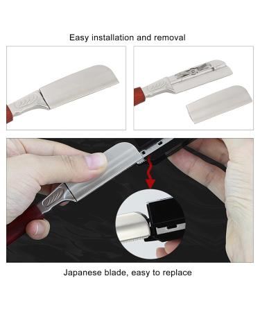Straight Edge Barber Razor - Durable Zinc Handle Easy Blade Replacement for Safe Shaving | S53-7 Silver - Buy Online on GoSupps.com
