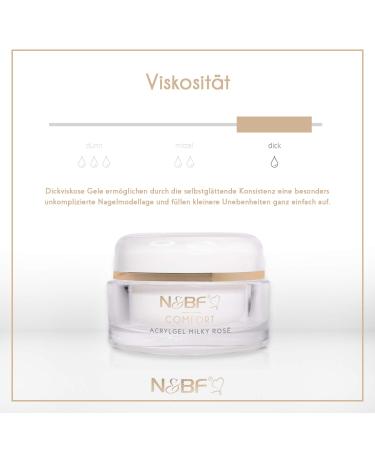 N&BF 15ml Comfort Line Poly Acryl Gel Milky Ros | High-Quality Professional Polygel for Gelnageln | Made in Germany - Buy Online on GoSupps.com