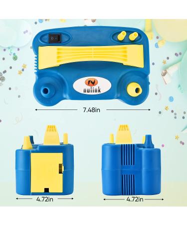 NuLink Electric Portable Dual Nozzle Balloon Pump for Decoration Party - Blue/Yellow - Buy Online on GoSupps.com