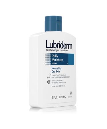 Lubriderm Daily Moisture Hydrating Body and Hand Lotion To Help Moisturize Dry Skin with Pro-Vitamin B5 For Healthy-Looking Skin Non-Greasy 6 fl. oz 6 Fl Oz (Pack of 6) Normal to Dry Skin - Buy Online on GoSupps.com
