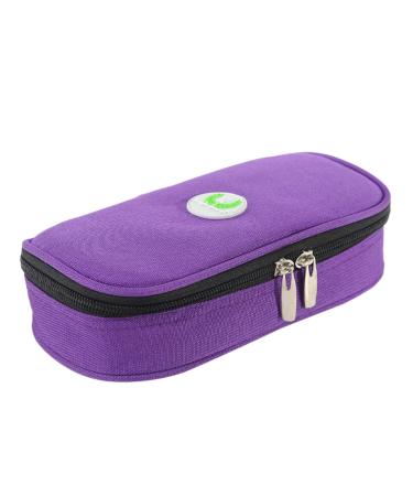 Healifty Travel Cooler Bag Cooler Bag No Pouch Insulin Ice Organizer Purple Storage Portable Camping Travel Coolers