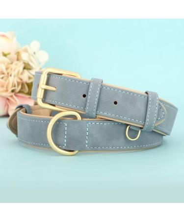 Beirui Soft Padded Leather Dog Collar - Comfortable & Durable for All Sizes - High-Quality Alloy Fittings Blue XL (Neck 41-53 cm 3 cm Width) - Buy Online on GoSupps.com