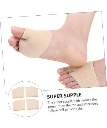 FRCOLOR 4 Pcs High Heels Forefoot Pad - Breathable & Sweat-Absorbent Silicone Inserts for Comfort | Ideal Neuroma Relief - Buy Online on GoSupps.com