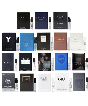 Men s Fragrance High End Designer Cologne Samples Set for Men Travel Size Perfume Gift Set (18PCS) 0.06 Fl Oz (Pack of 18)