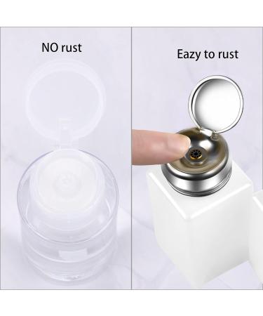 Pack of 3 150ml Nail Polish Remover Pump Dispenser Bottles - Clear Top Cap for Alcohol, Acetone, Makeup Remover - Empty and Refillable - Buy Online on GoSupps.com