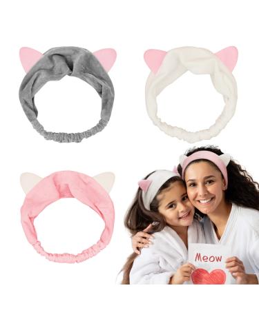 Dreamlover Spa Headband for Washing Face  Makeup Headband  Skin Care Headband  Cat Ears Headband for Facial  Christmas Stocking Stuffers for Teen Girls