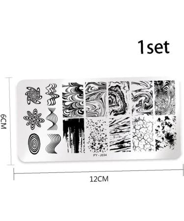 PiniceCore Marble Pattern Nail Stamping Plates | Stainless Steel Nail Art Stencil Tools for Stunning Designs - Buy Online on GoSupps.com