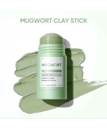 OKAY Mugwort Clay Mask Stick for Face Deeply Cleans Blackheads and Pores Reduces Excess Oil Mud Mask for Acne Treatment Soothes Skin with Mugwort Essence 1 Piece 1 Piece - Buy Online on GoSupps.com