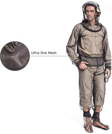 Sofiey 4-Piece Mosquito Net Suit Set - Light-weight Breathable Mesh Clothing for Men & Women, Ideal for Fishing, Hiking, Camping, Farming & Gardening - Small/Medium (Pack of 1) - Buy Online on GoSupps.com
