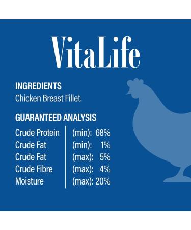 VitaLife All Natural Dog Treats - Chicken Tenders 750g Dark Green - Buy Online on GoSupps.com