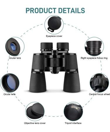 20x50 Waterproof Binoculars for Adults with BAK4 Prism Lens - Ideal for Outdoor Sports, Concerts, and Bird Watching - Buy Online on GoSupps.com
