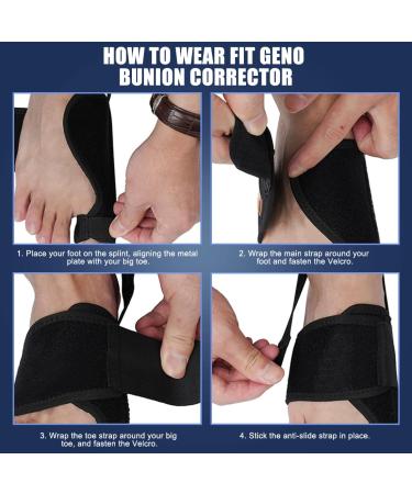 Buy Linxiu Hallux Valgus Correction Rail - Non-Slip Bunion Toe Spreader & Corrector Bandages (2 Pieces) for Day & Night Support - International Shipping Available - Buy Online on GoSupps.com