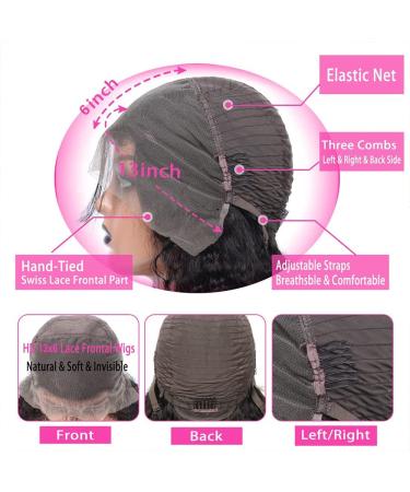 Larhali 26 Inch 99J Deep Wave HD Lace Front Wig | Pre Plucked 180% Density Burgundy Human Hair | Natural Hairline for Black Women - Buy Online on GoSupps.com