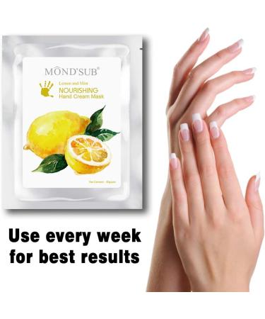 Mond'Sub Moisturizing Gloves - 5 Pairs | Natural & Organic Hand Masks with Collagen & Vitamin C | Hydrating Spa Treatment for Brightening Skins - Buy Online on GoSupps.com