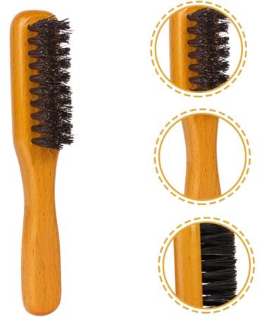 Minkissy Bartkamm Wooden Beard Brush & Boot Care Supplies | Shiny Hairbrush & Travel Cosmetics Brush for Men - Buy Online on GoSupps.com