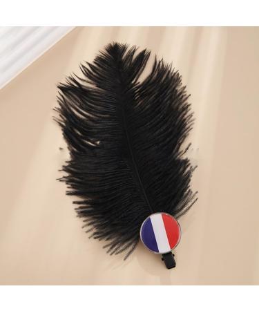 hgnxa World Sports Game Hair Clip Black Feather Hairpin Flags Duckbill Clip for German Italy Spanish Britain America USA - Buy Online on GoSupps.com