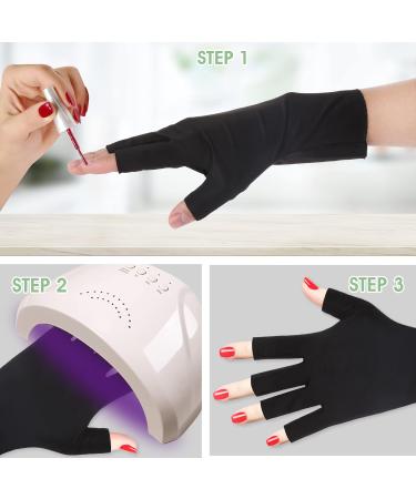 Yolev Anti UV Gloves for Gel Nail Lamp - UV Protection Professional Manicure Gloves for Women - Outdoor Sports Touchscreen Gloves - Buy Online on GoSupps.com